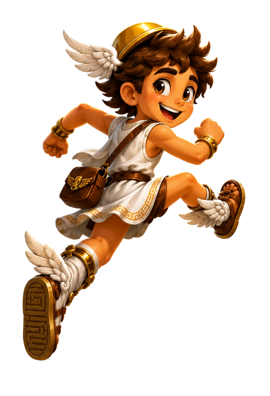The Olympus Run hero mid-sprint